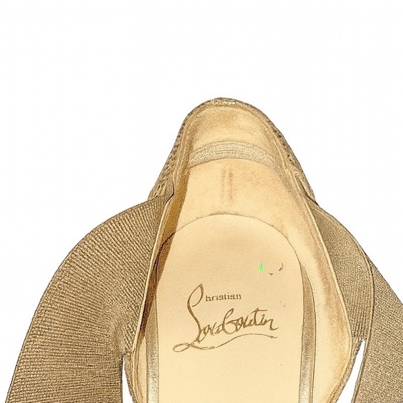 Christian Louboutin Brown Peep-Toe Heels - Picture 4 of 4